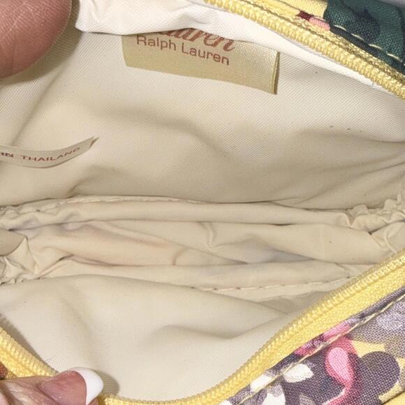 Vintage Lauren Ralph Lauren Yellow Floral CottageCore Mini Cosmetic Jewelry Case - Picture 6 of 13